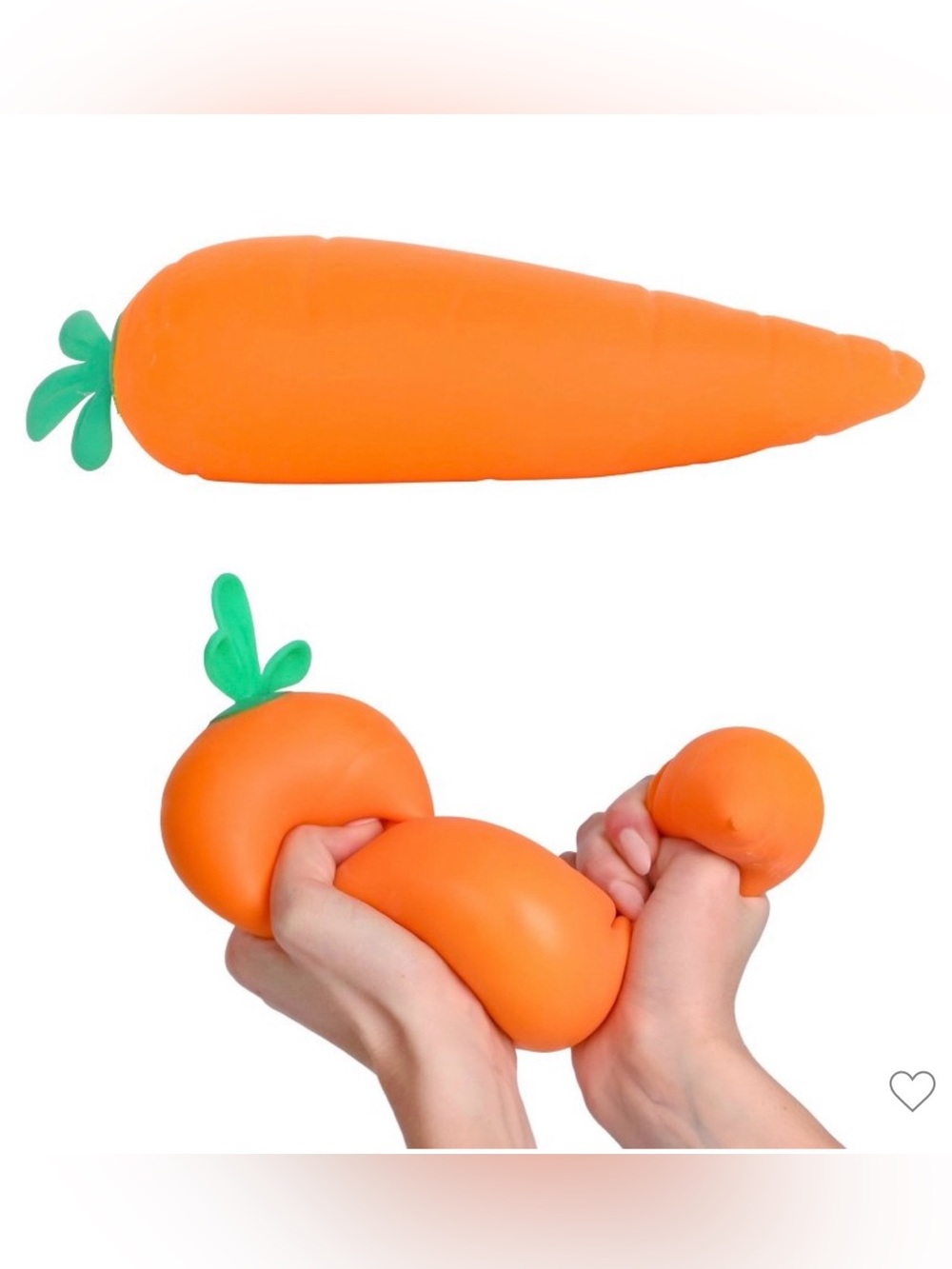 NWT Sunny Days Squeeezy Carrot Viral Squishy Toy Fidget Squeeze